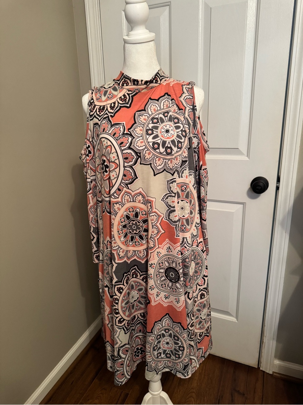 Pink Coconut Boutique cold shoulder dress